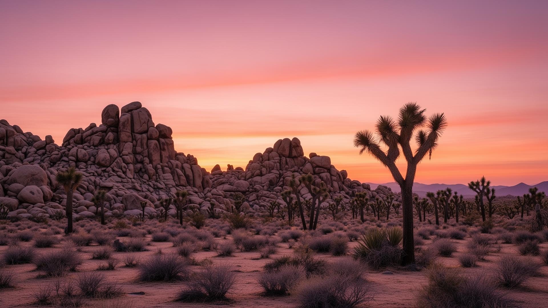 Joshua Tree National Park at sunrise